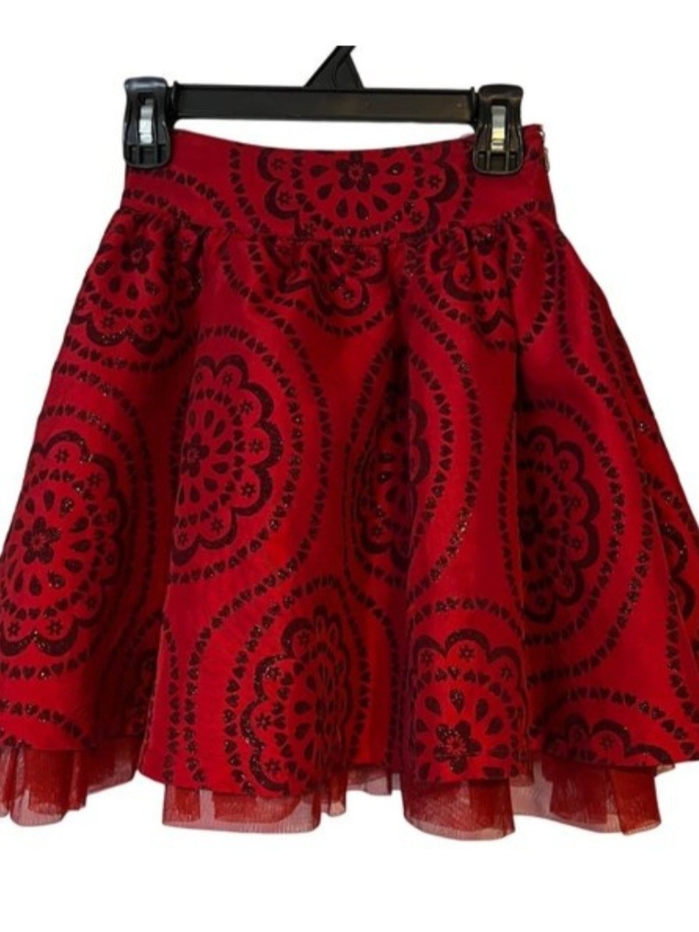 The Children's Place Red Circle-Print Skater Skirt